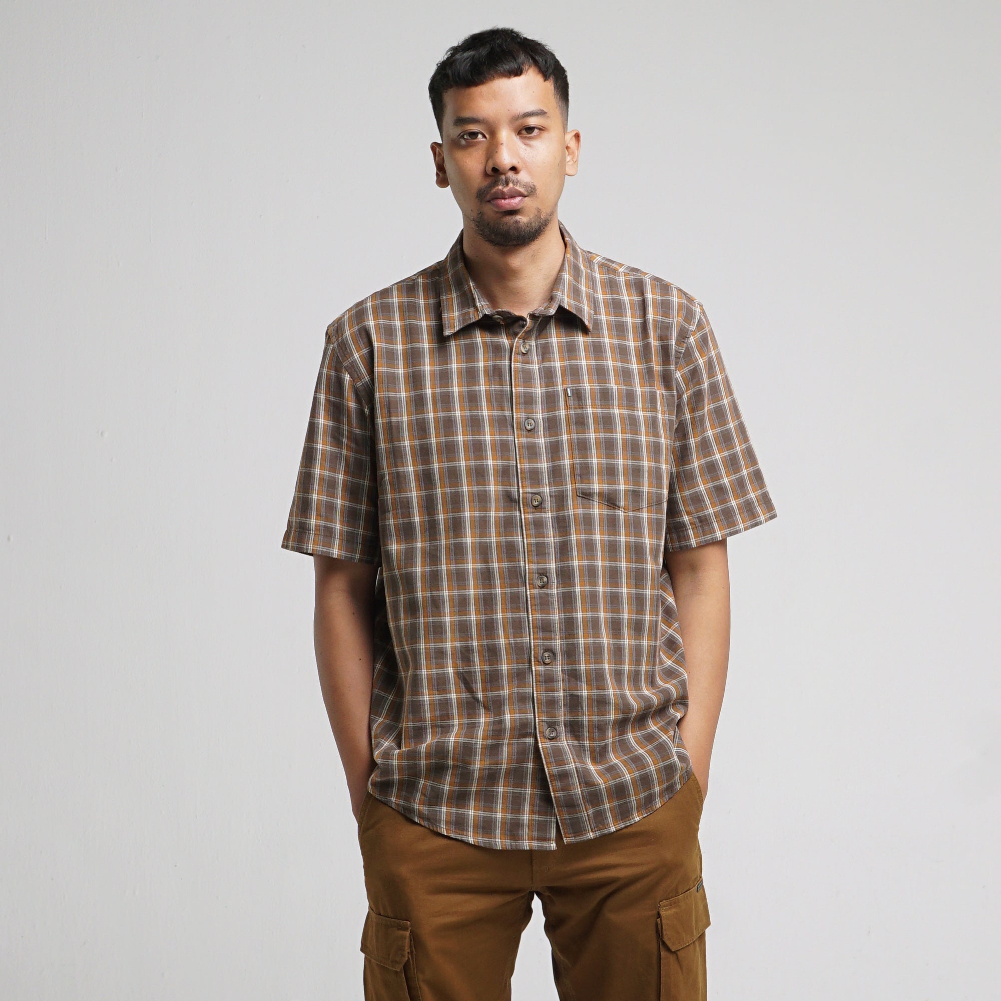 Kemeja Lengan Pendek Alto C139 Brown
