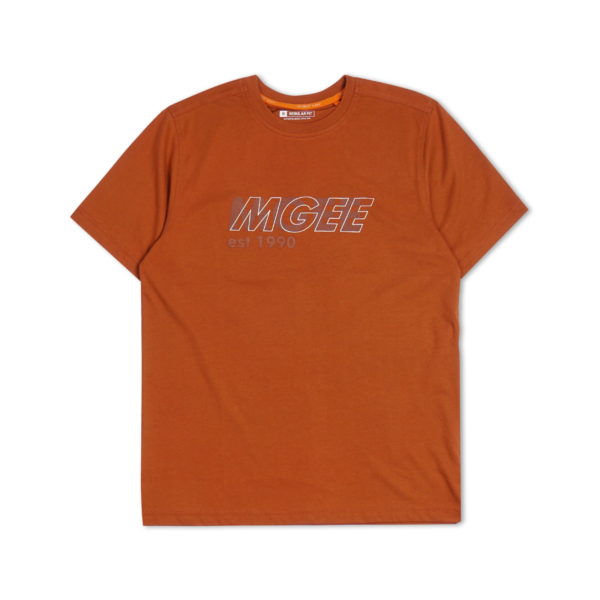 M.Gee Kaos Polos Pria Lengan Pendek Mgee Original OLIVER C119 Teracota