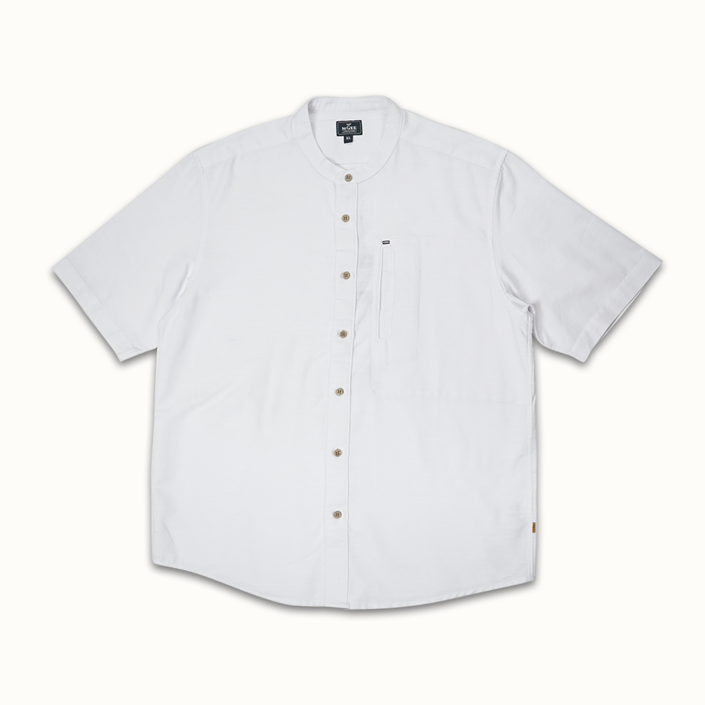 M.GEE Baju Muslim Koko Pria Lengan Pendek AZKA C069 White