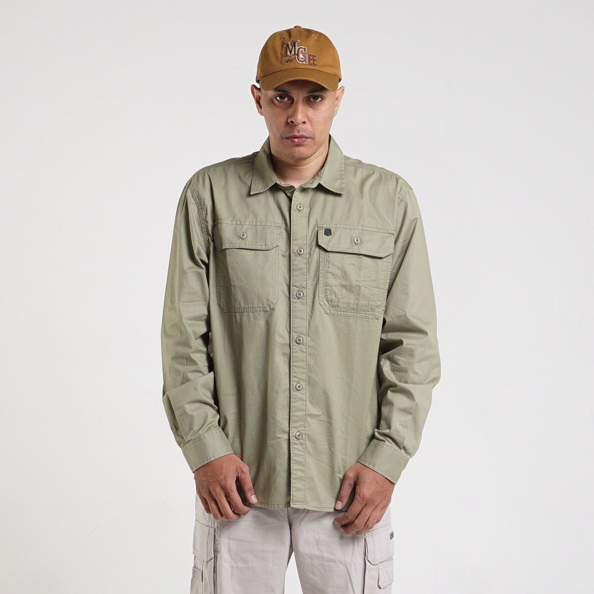 Shirt Long Sleeve GORDON 71 Light Olive