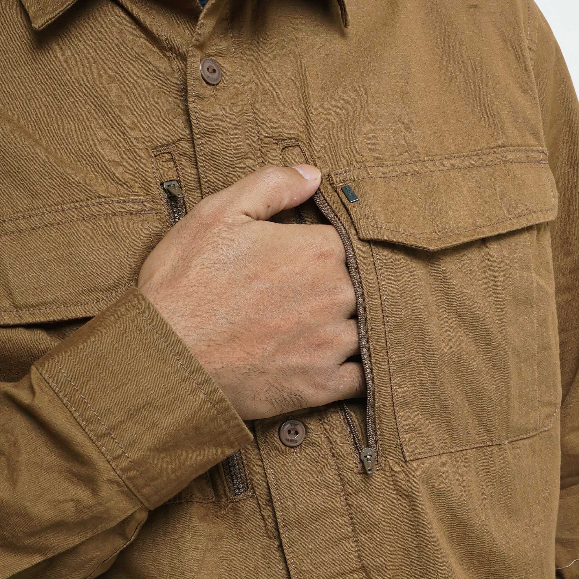 M.Gee Kemeja Kerja Outdoor Lengan Panjang GORDON C067 Brown