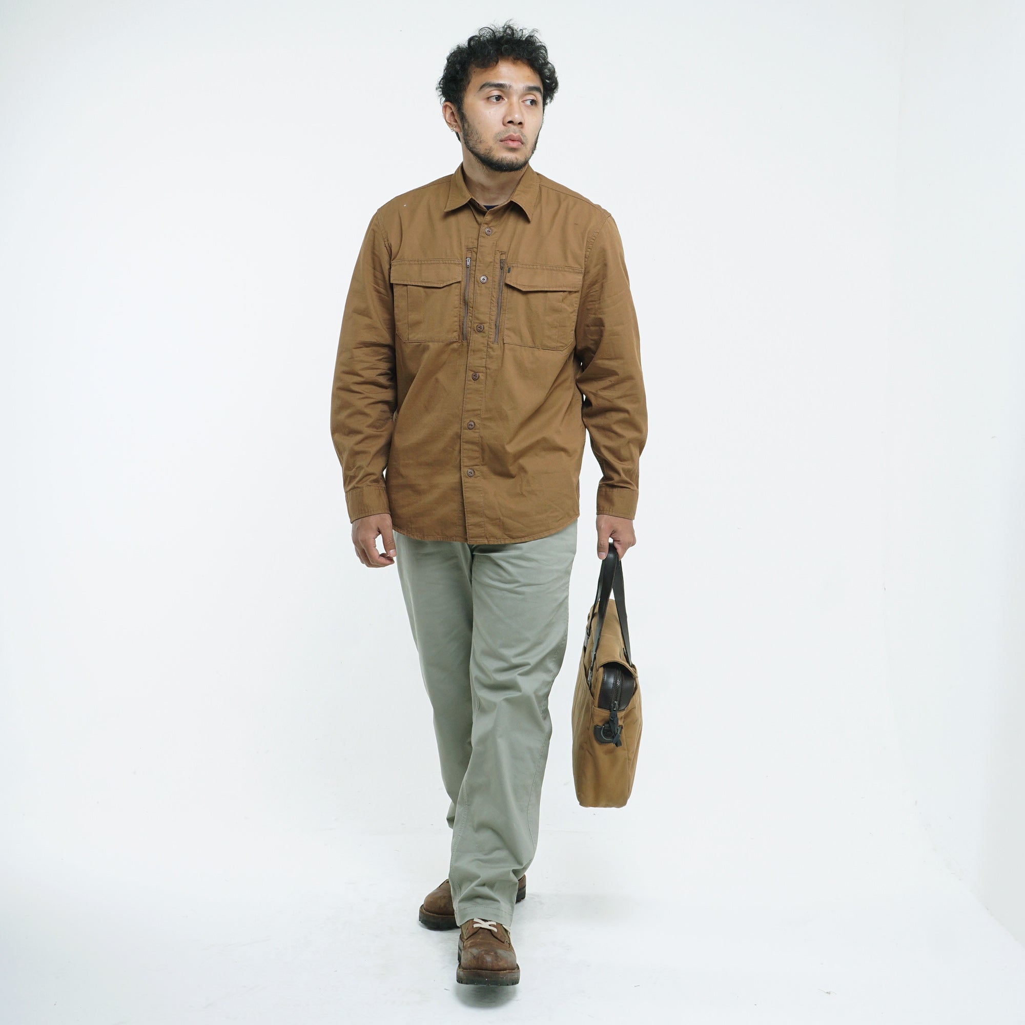 M.Gee Kemeja Kerja Outdoor Lengan Panjang GORDON C067 Brown