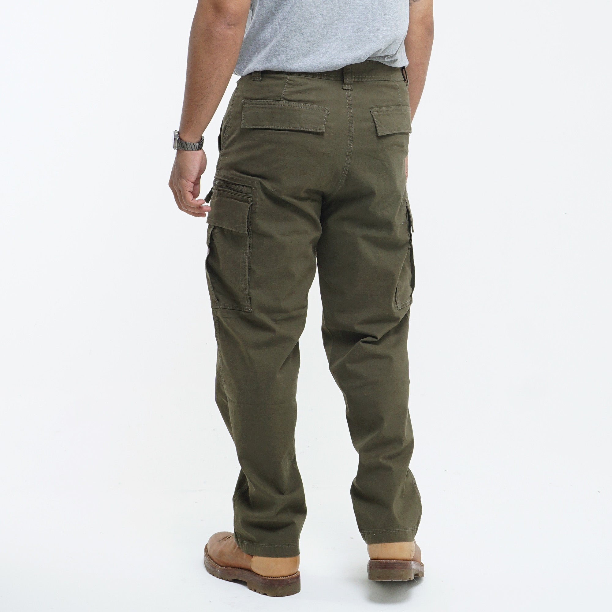 M.Gee Celana Cargo Panjang Pria Mgee Greg C026 Dark Olive