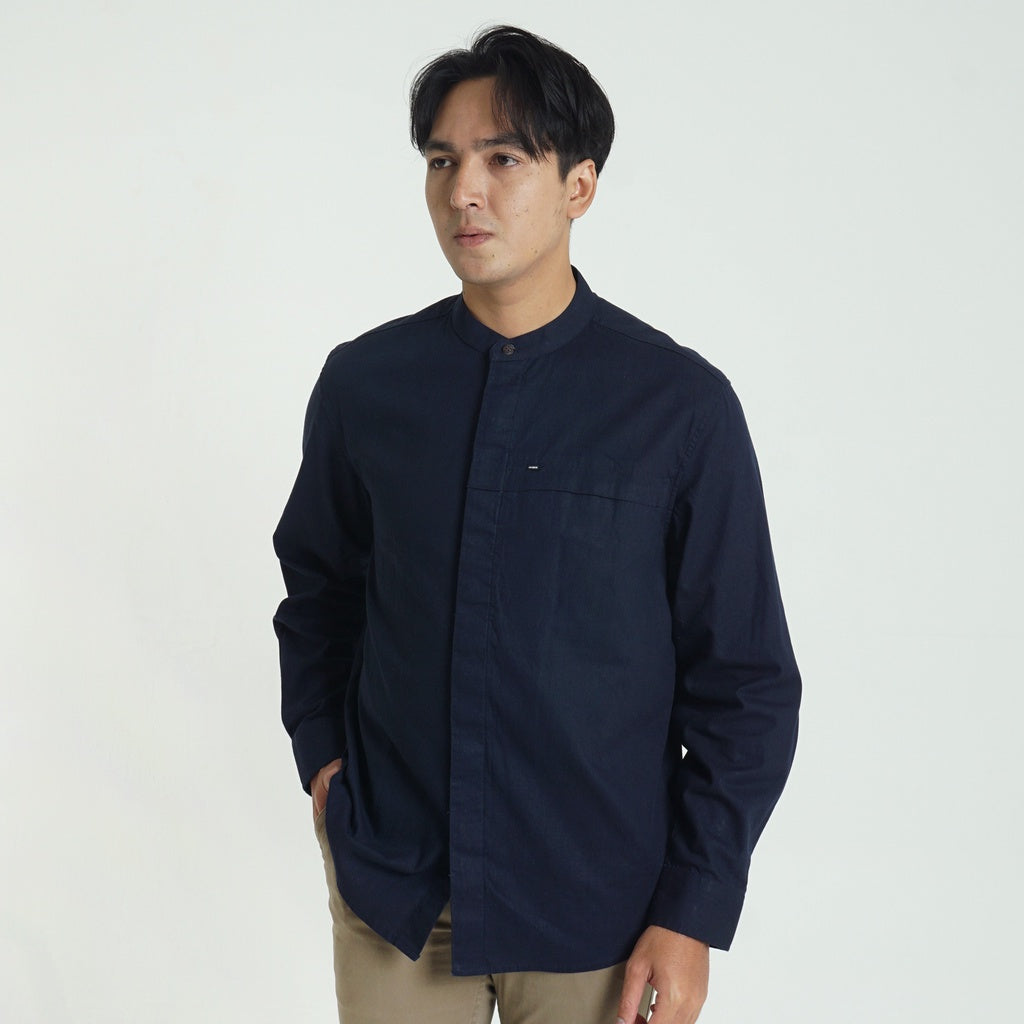 M.Gee Kemeja Koko Mgee Baju koko Terbaru Arkan C008 Navy