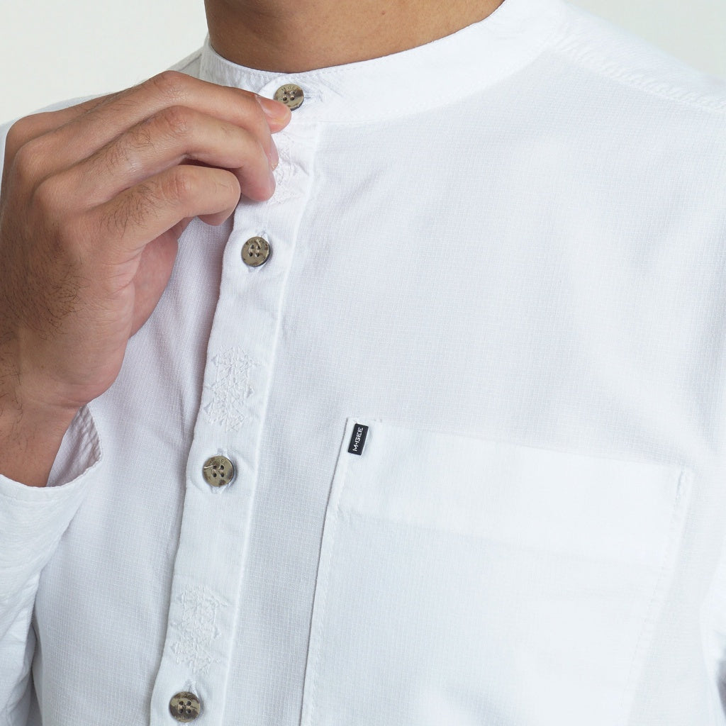 M.Gee Kemeja Koko Putih Mgee Baju koko Terbaru Autus C055