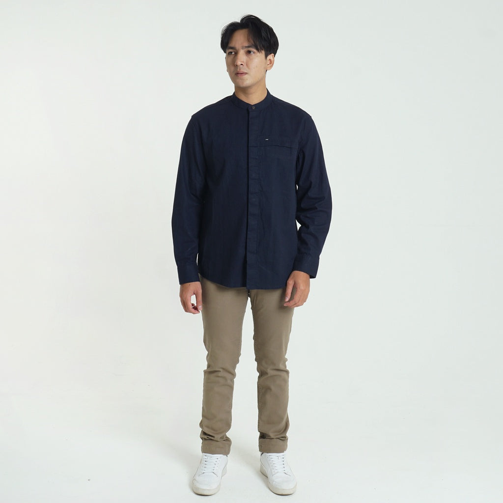 M.Gee Kemeja Koko Mgee Baju koko Terbaru Arkan C008 Navy
