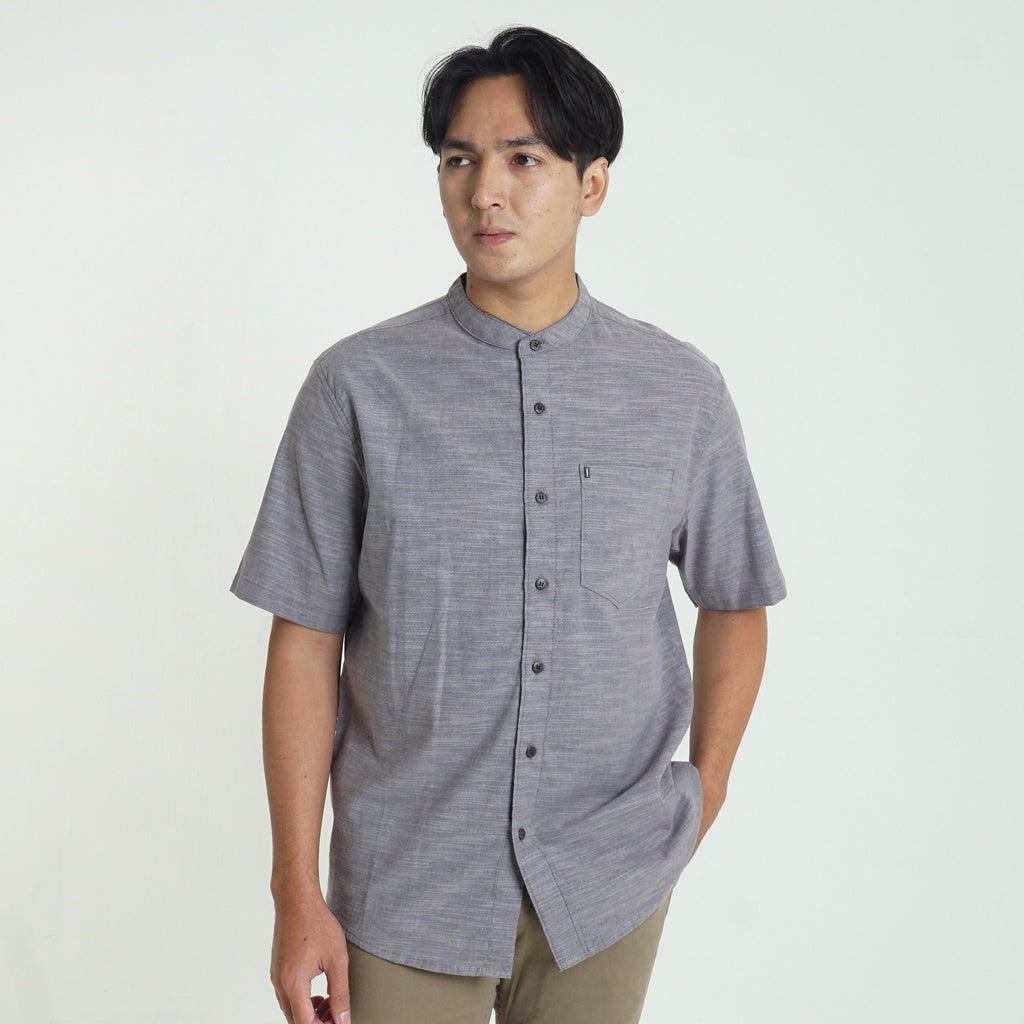 M.Gee Kemeja Koko Mgee Baju koko Terbaru Azka C056 Dark Grey