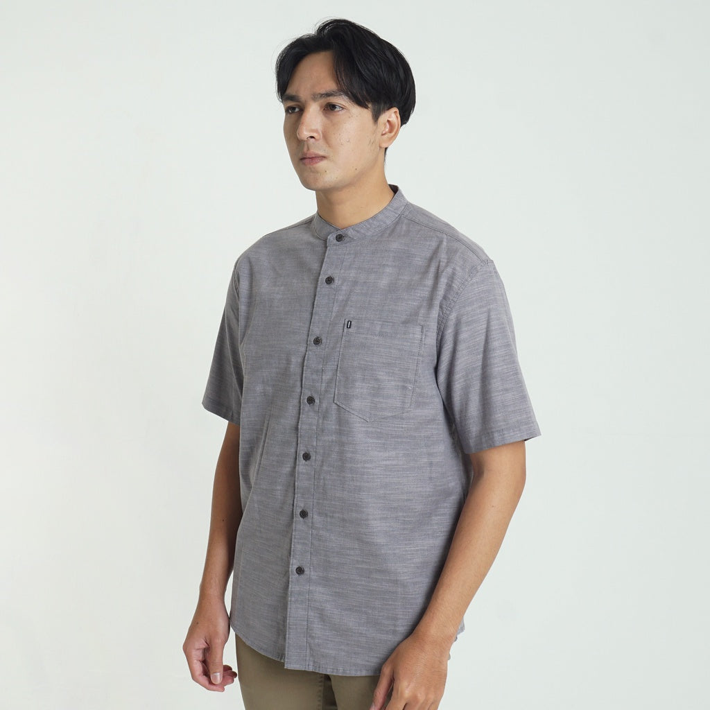 M.Gee Kemeja Koko Mgee Baju koko Terbaru Azka C056 Dark Grey