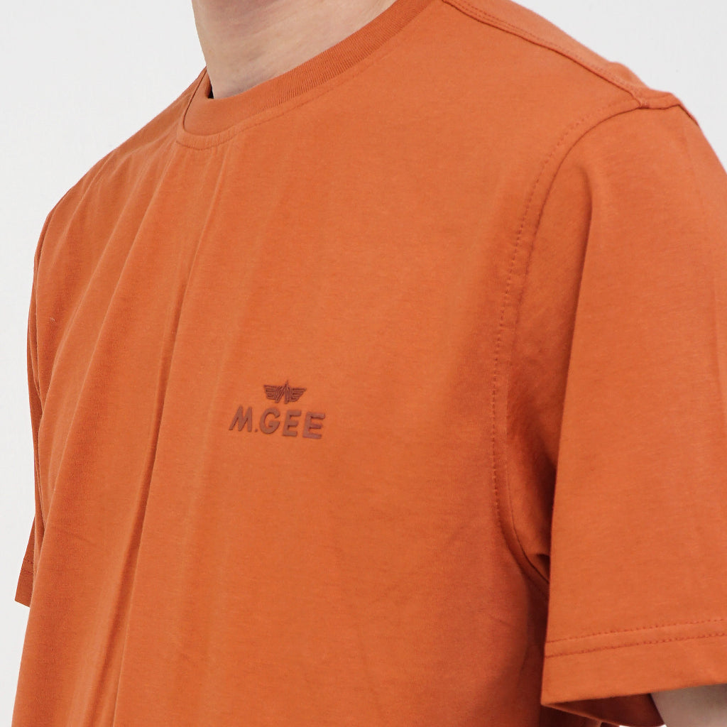 M.Gee Kaos Polos Pria Simple Lengan Pendek Mgee OLIVER C092 ORANGE