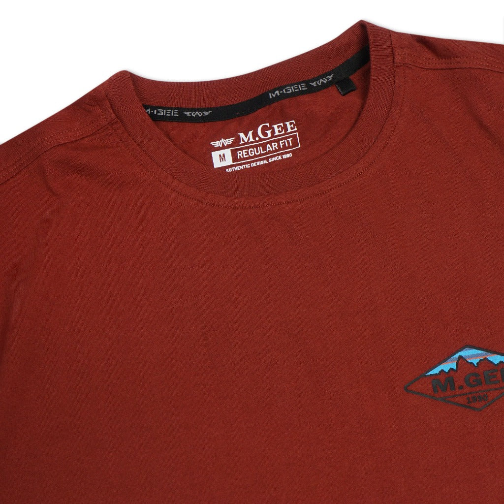 M.Gee Kaos Polos Pria Lengan Pendek Mgee Original OLIVER C120 Maroon