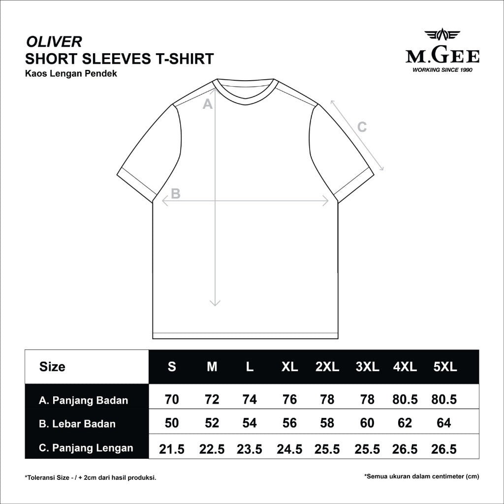 M.Gee Kaos Polos Pria Lengan Pendek Mgee Original OLIVER C120 Maroon