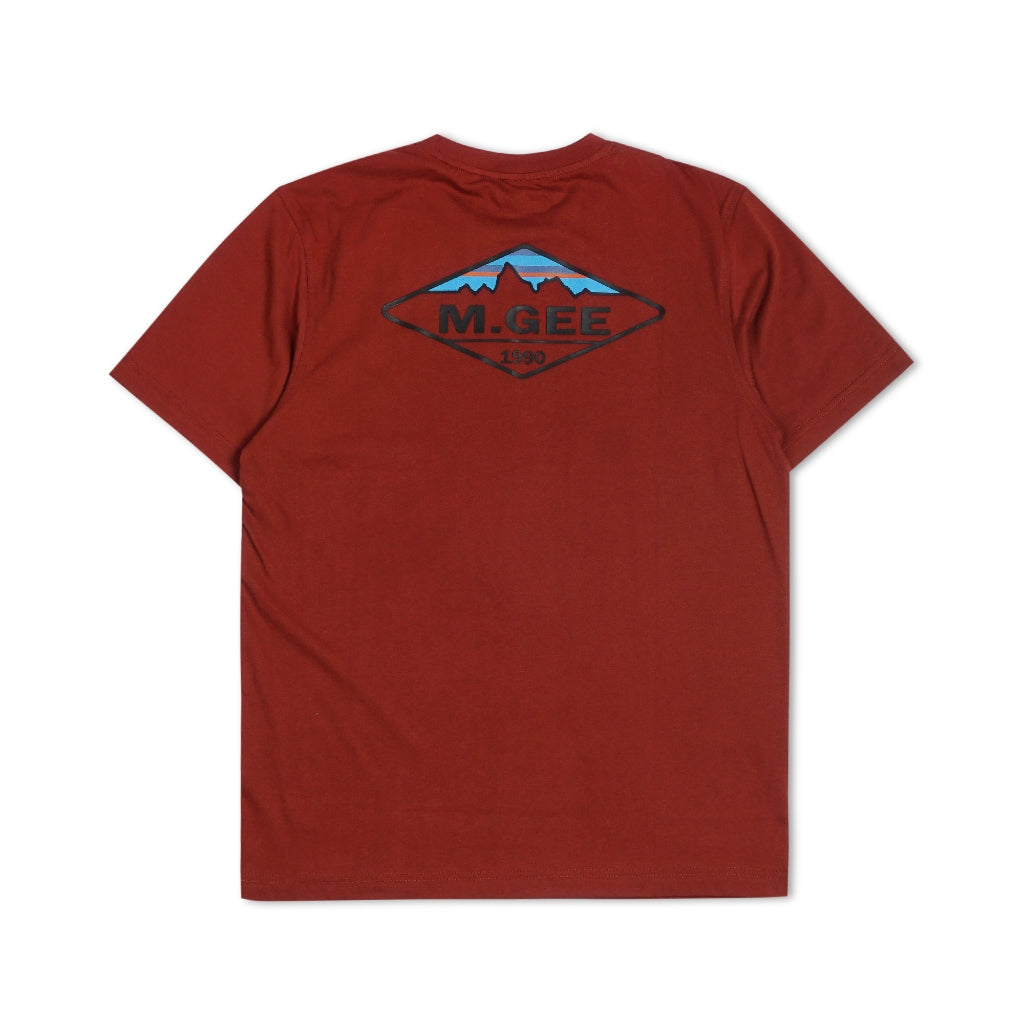 M.Gee Kaos Polos Pria Lengan Pendek Mgee Original OLIVER C120 Maroon