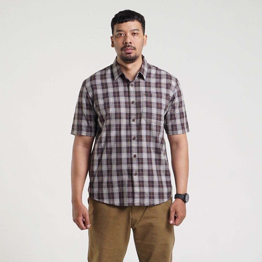 Kemeja Lengan Pendek ALTO C157 Brown