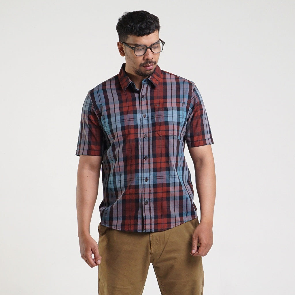 Kemeja Lengan Pendek ALTO C156 Blue