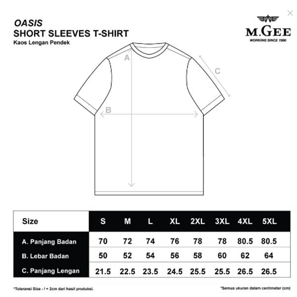 MGee Kaos Pria Lengan Pendek Oblong T-Shirt OASIS BB - MGAIARA003