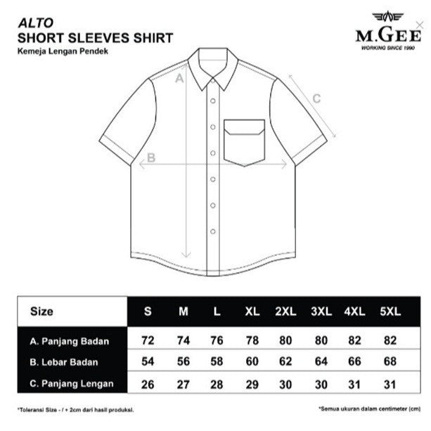 Kemeja Lengan Pendek Alto C142 Orange