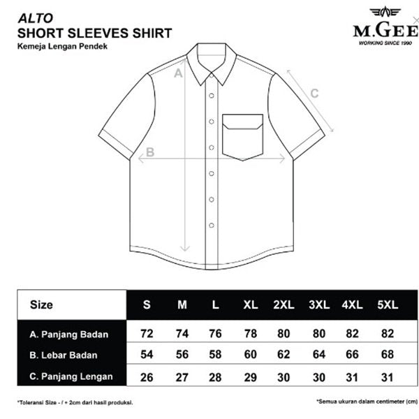 MGee Kemeja Pria Lengan Pendek Motif Kotak Kotak Alto C163 Teracota - MGAKAR0160