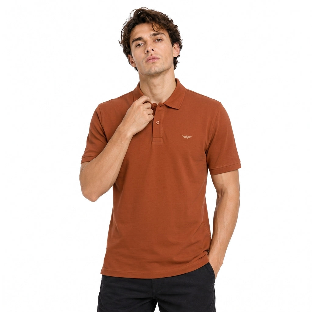 M.Gee Kaos Polo Wanky Pria Lengan Pendek Mgee MARK - MGAPAR0055 Brown