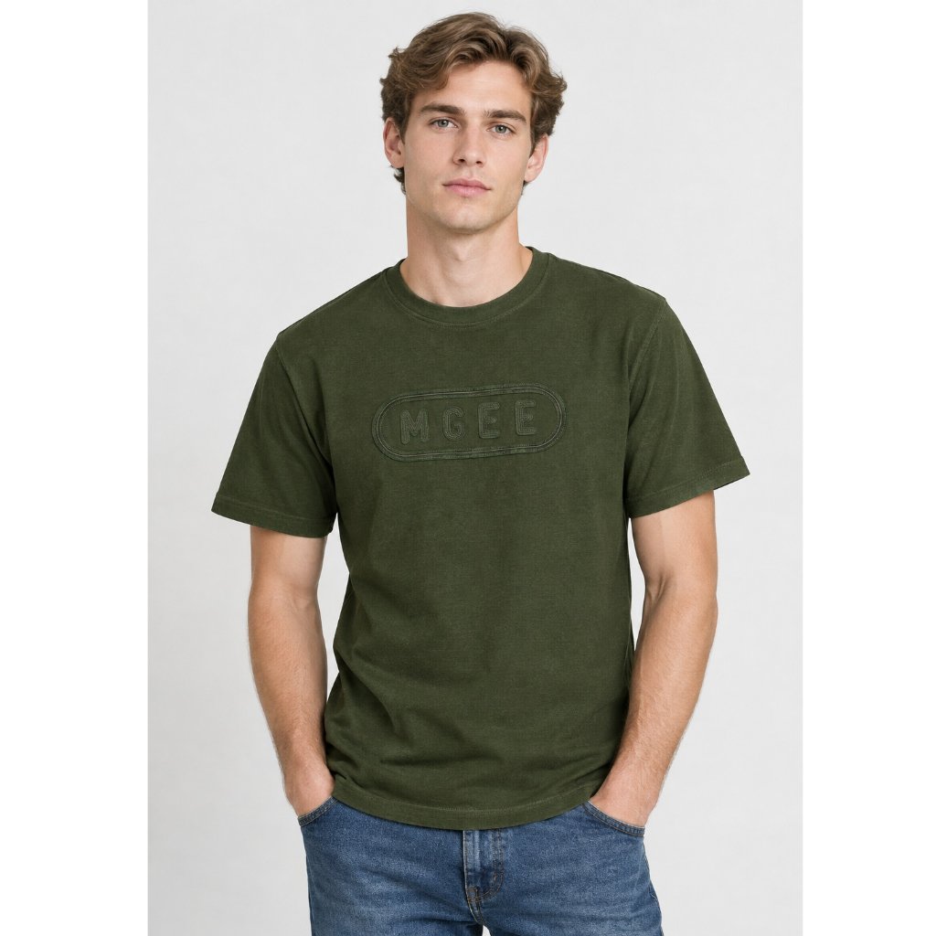 MGee Kaos Pria Lengan Pendek Oliver C104 Green - MGAIAR0067