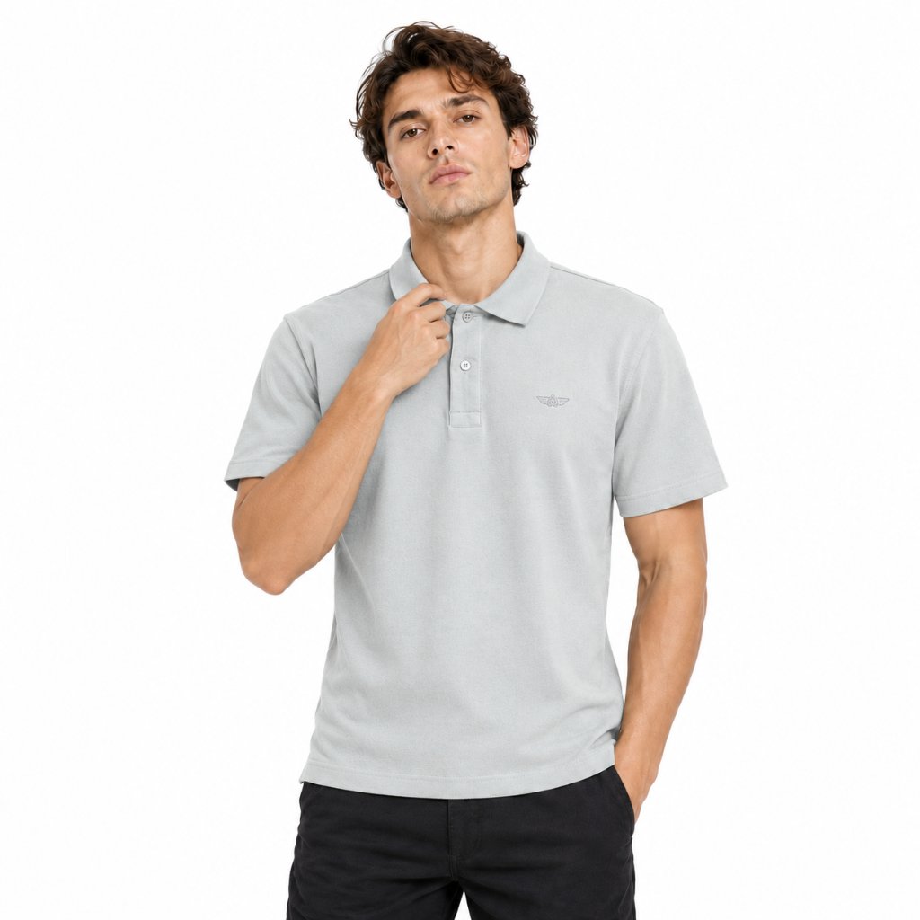 M.Gee Kaos Polo Wanky Pria Lengan Pendek Mgee MARK - MGAPAR0051 Grey
