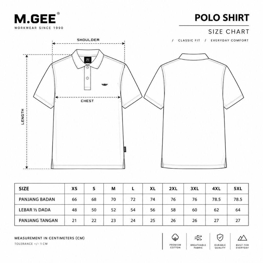 M.Gee Kaos Polo Wanky Pria Lengan Pendek Mgee MARK - MGAPAR0052 Black