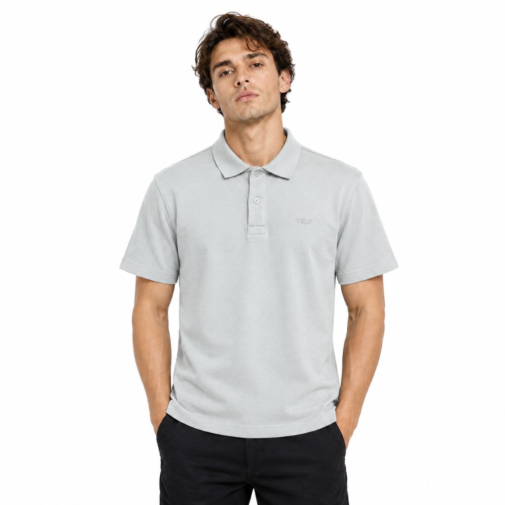 M.Gee Kaos Polo Wanky Pria Lengan Pendek Mgee MARK - MGAPAR0051 Grey