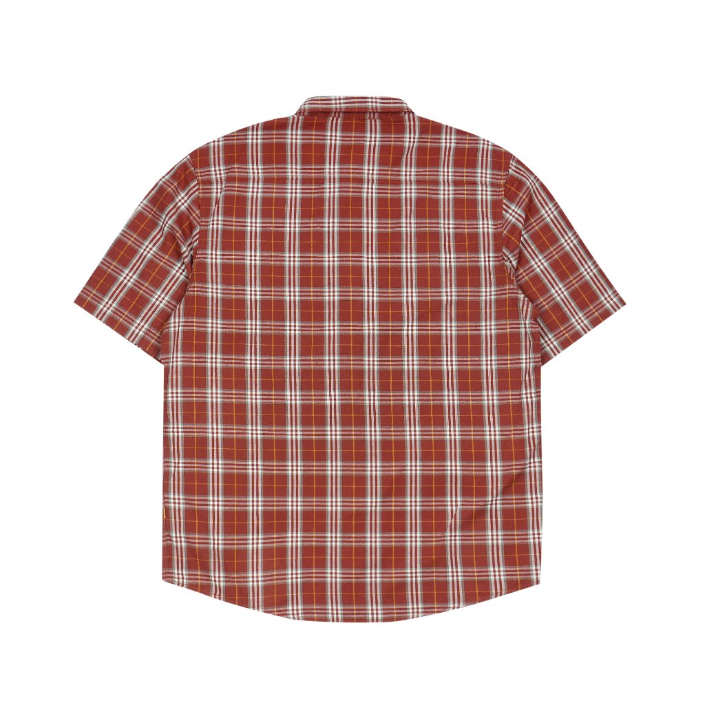 MGee Kemeja Pria Lengan Pendek Motif Kotak Kotak Alto C163 Teracota - MGAKAR0160