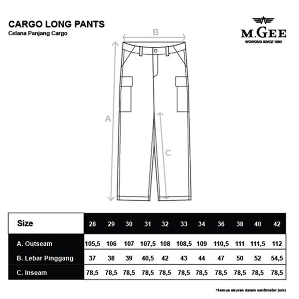 M.Gee Celana Panjang Cargo Pria Greg-s C003 Navy - MGBGBR0021.02H