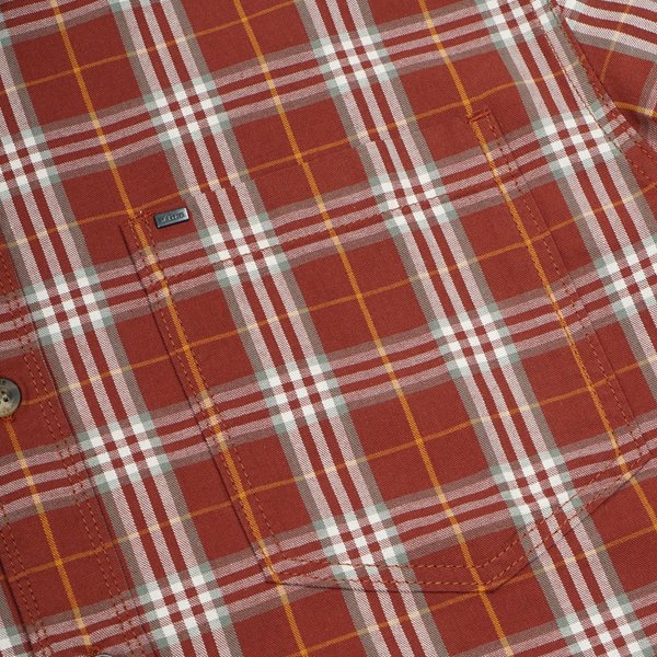 MGee Kemeja Pria Lengan Pendek Motif Kotak Kotak Alto C163 Teracota - MGAKAR0160