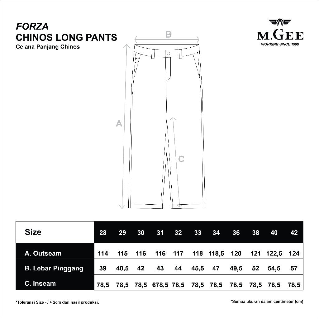 MGee Celana Panjang Pria Chino Forza C045 Light Olive - MGBUBR0020 06F