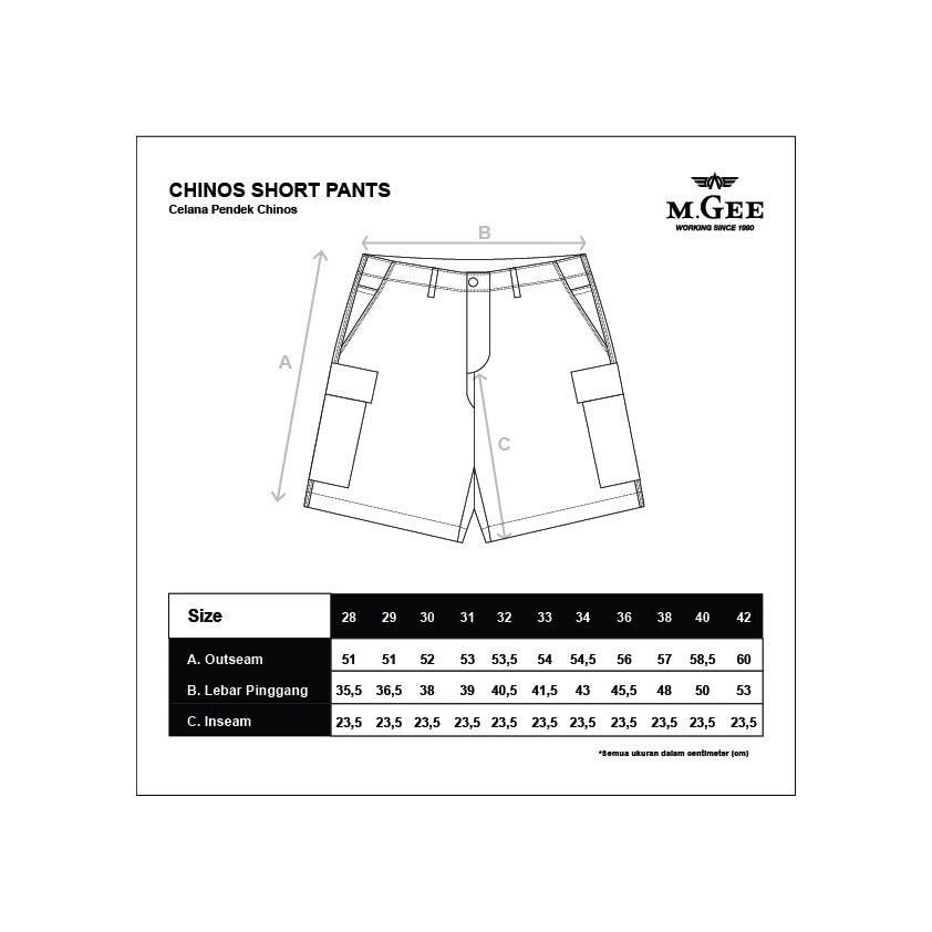 Cargo Short Pants Rows C005 Light Grey