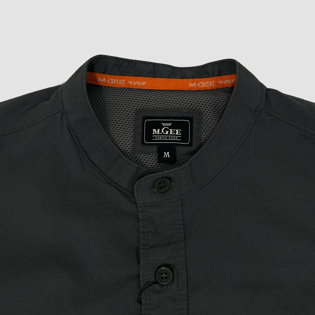 MGee Kemeja Koko Pria Baju Muslim Saku Dua Shirt Arkan C011 Dark Grey
