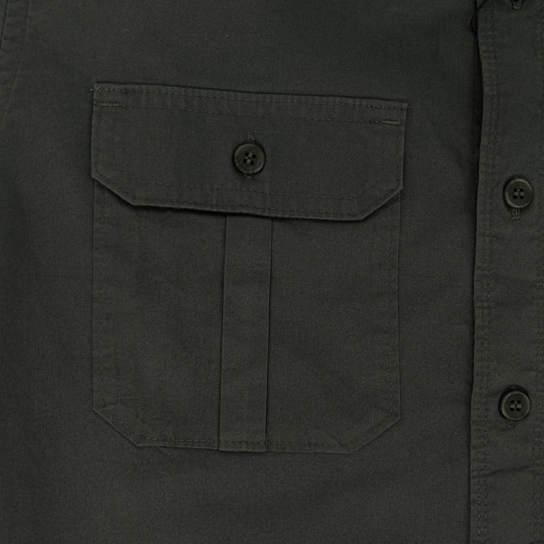 MGee Kemeja Koko Pria Baju Muslim Saku Dua Shirt Arkan C011 Dark Grey