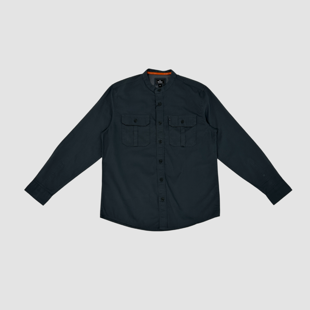 MGee Kemeja Koko Pria Baju Muslim Saku Dua Shirt Arkan C011 Dark Grey