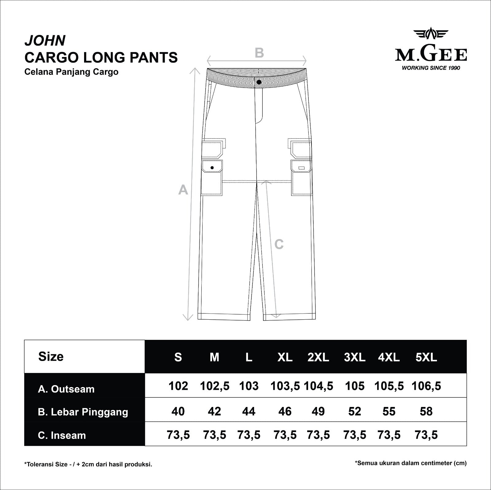 Cargo Pants John C002 Navy