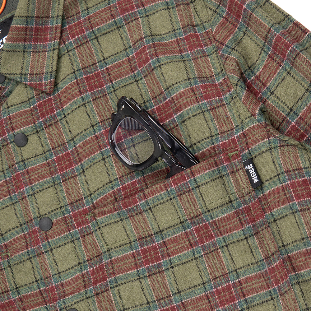 MGee Kemeja Flanel Pria Motif Kotak Kotak Jazon C001 Green