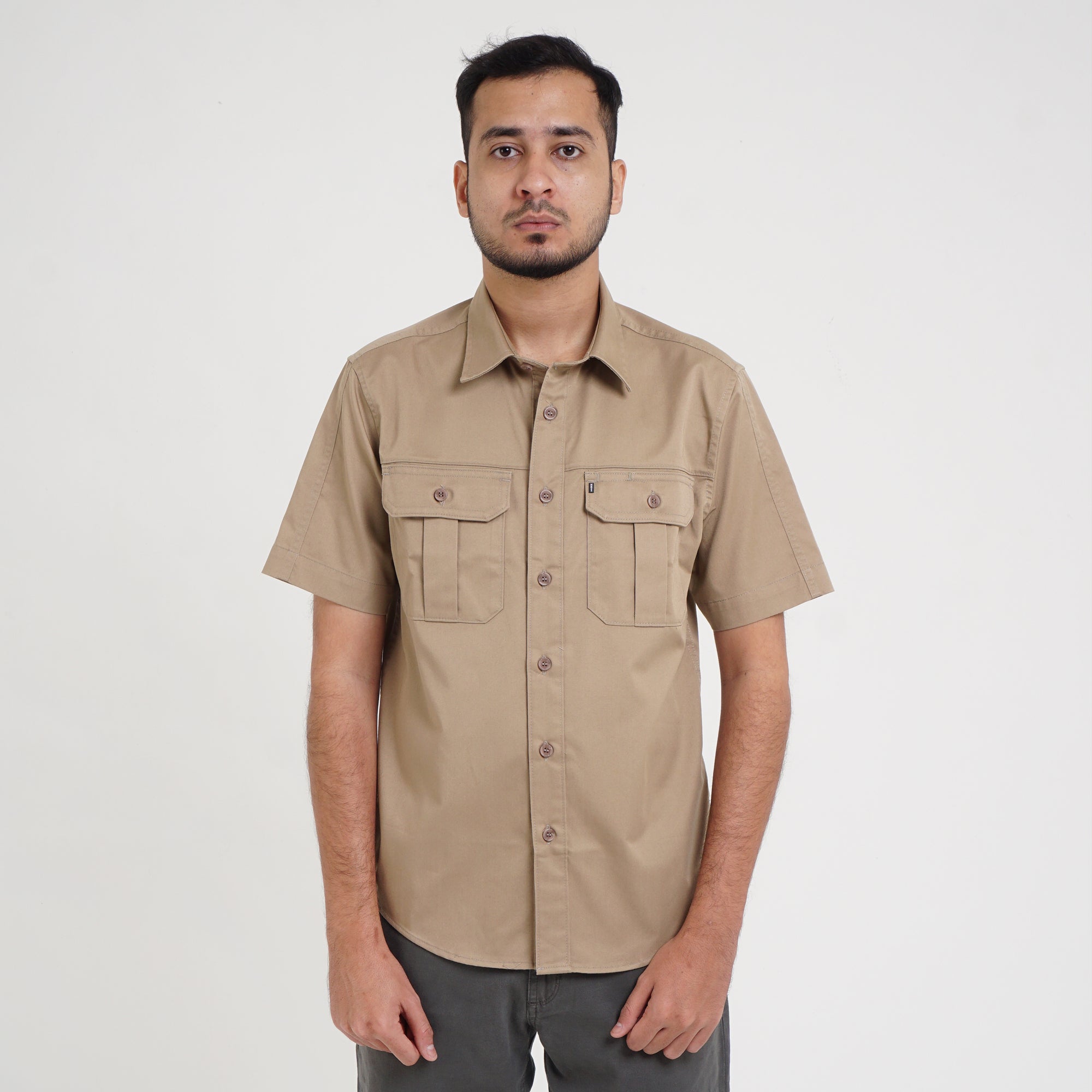 Shirt Tudor C004 Black & Khaky