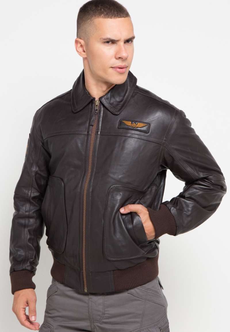 Jaket Kulit Original JACK C501 Brown