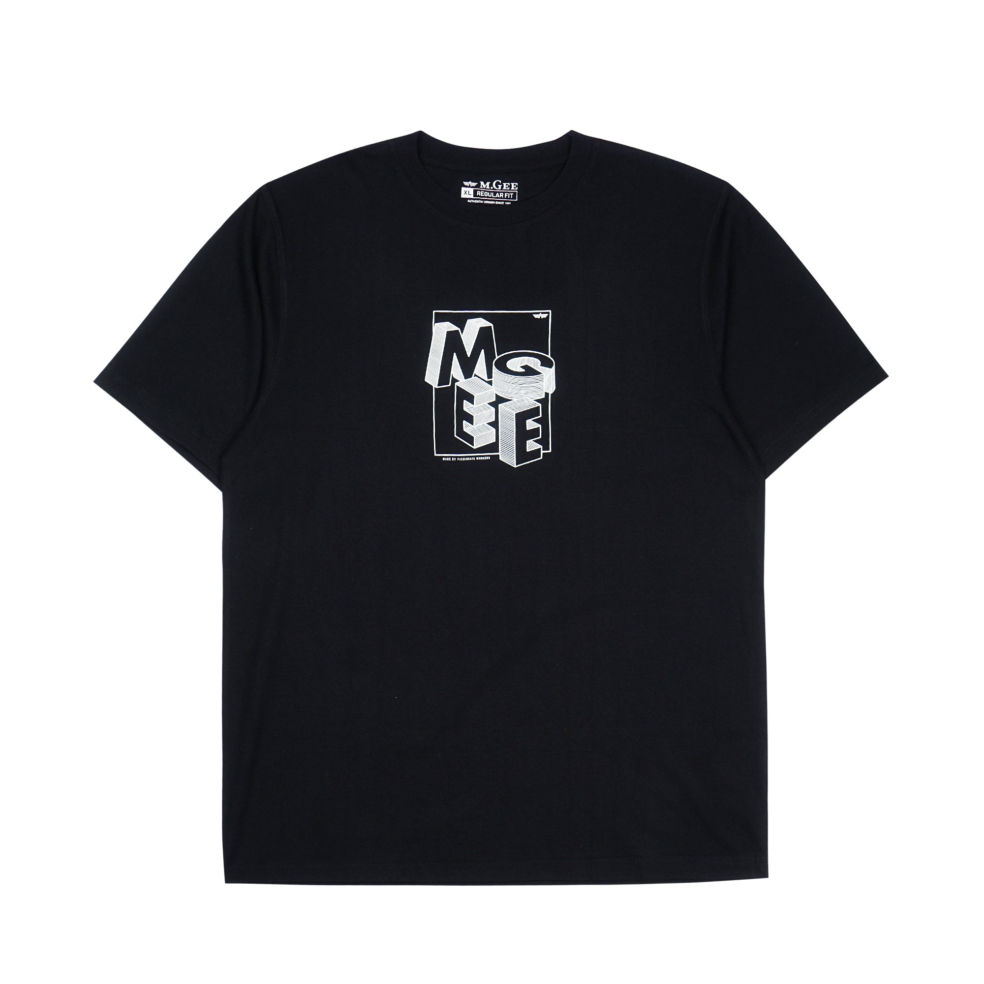 MGee Kaos Pria Hitam Light Grey Dark Mustard Lengan Pendek Oblong T-Shirt Oasis