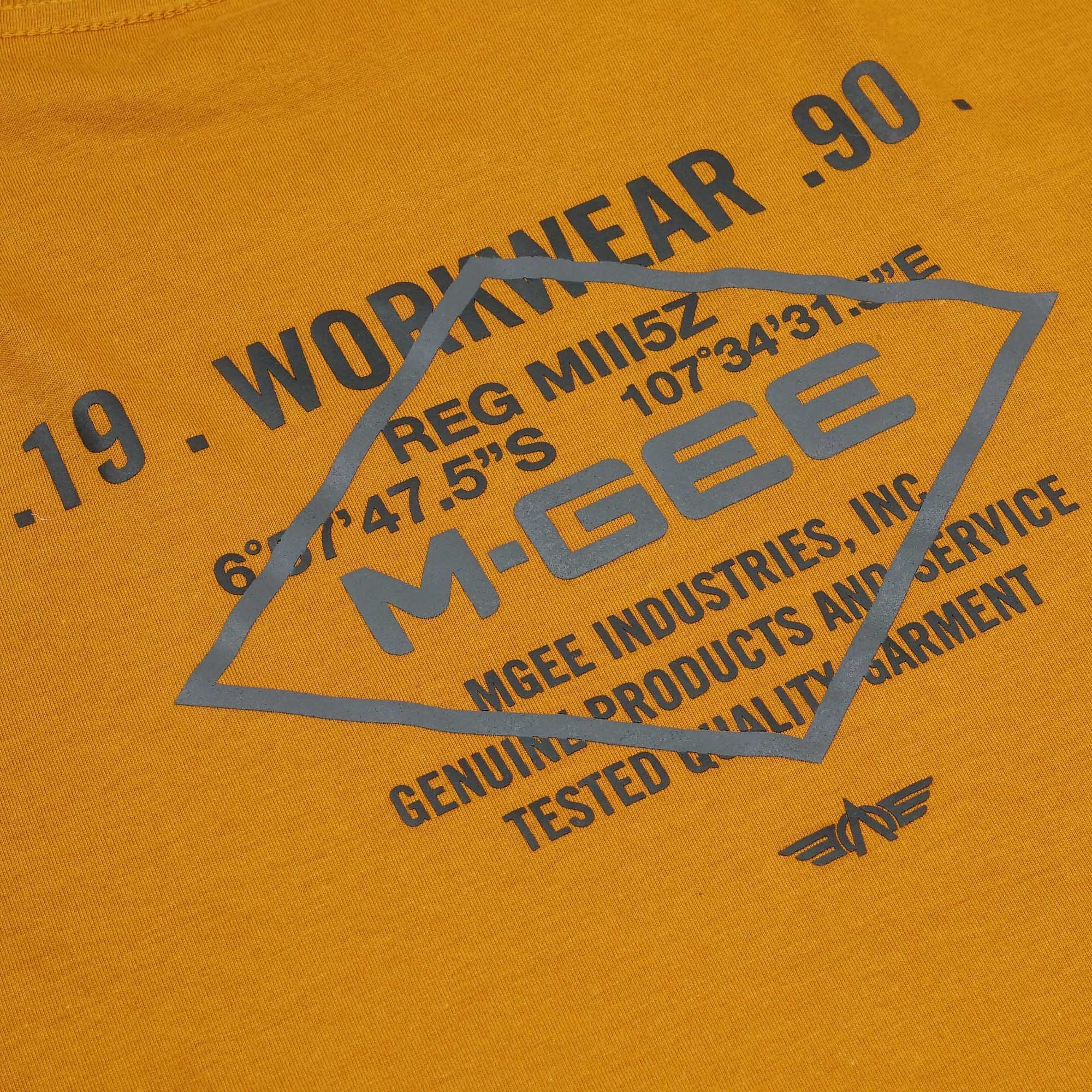 MGee Kaos Pria Hitam Light Grey Dark Mustard Lengan Pendek Oblong T-Shirt Oasis