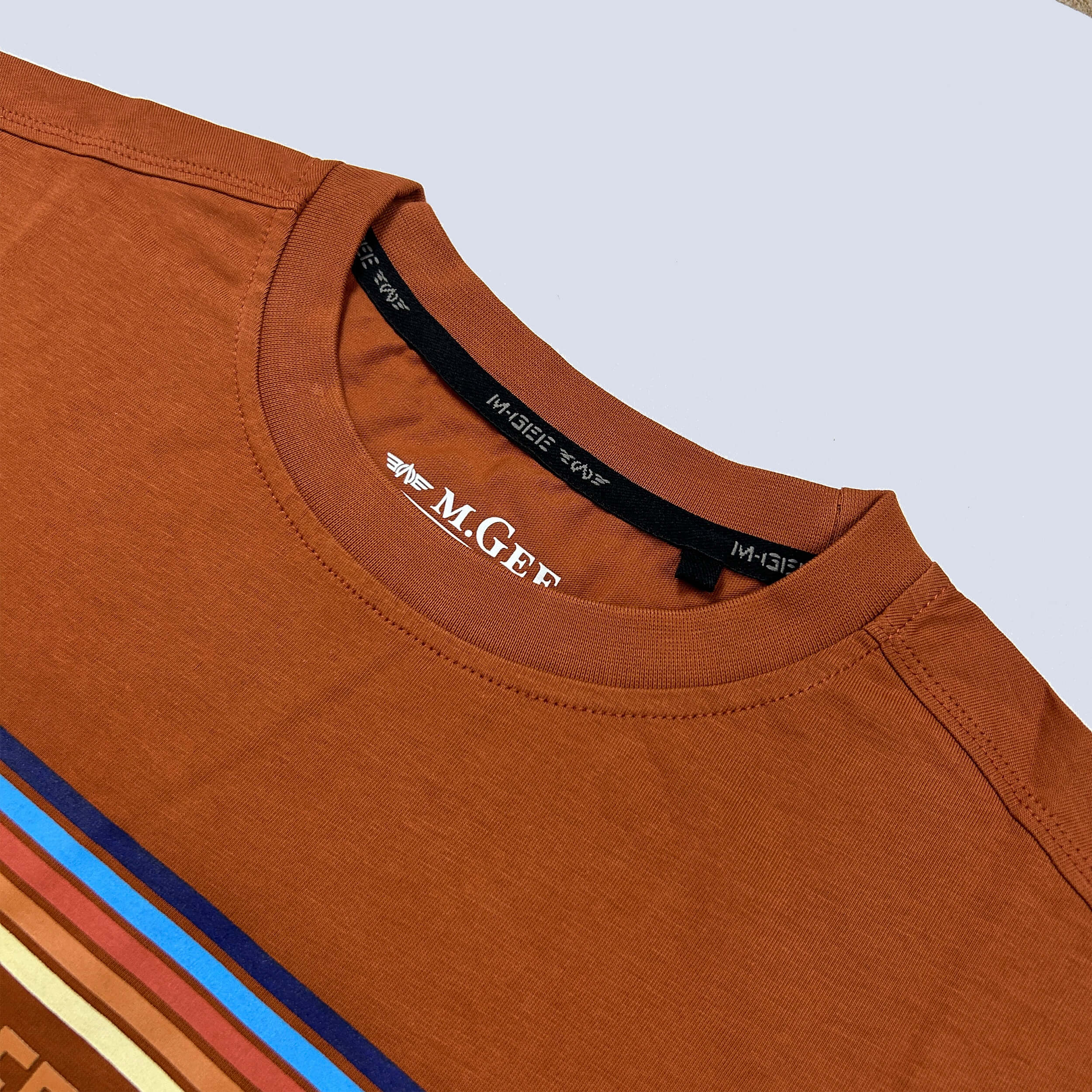 MGee Kaos Pria Lengan Pendek Original M Gee Oliver C116 Teracota