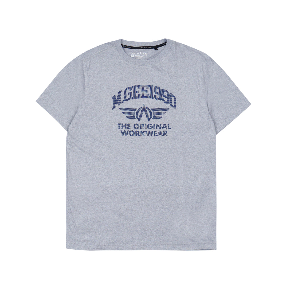 MGee Kaos Polos Pria Lengan Pendek M Gee OLIVER C128 Light Grey