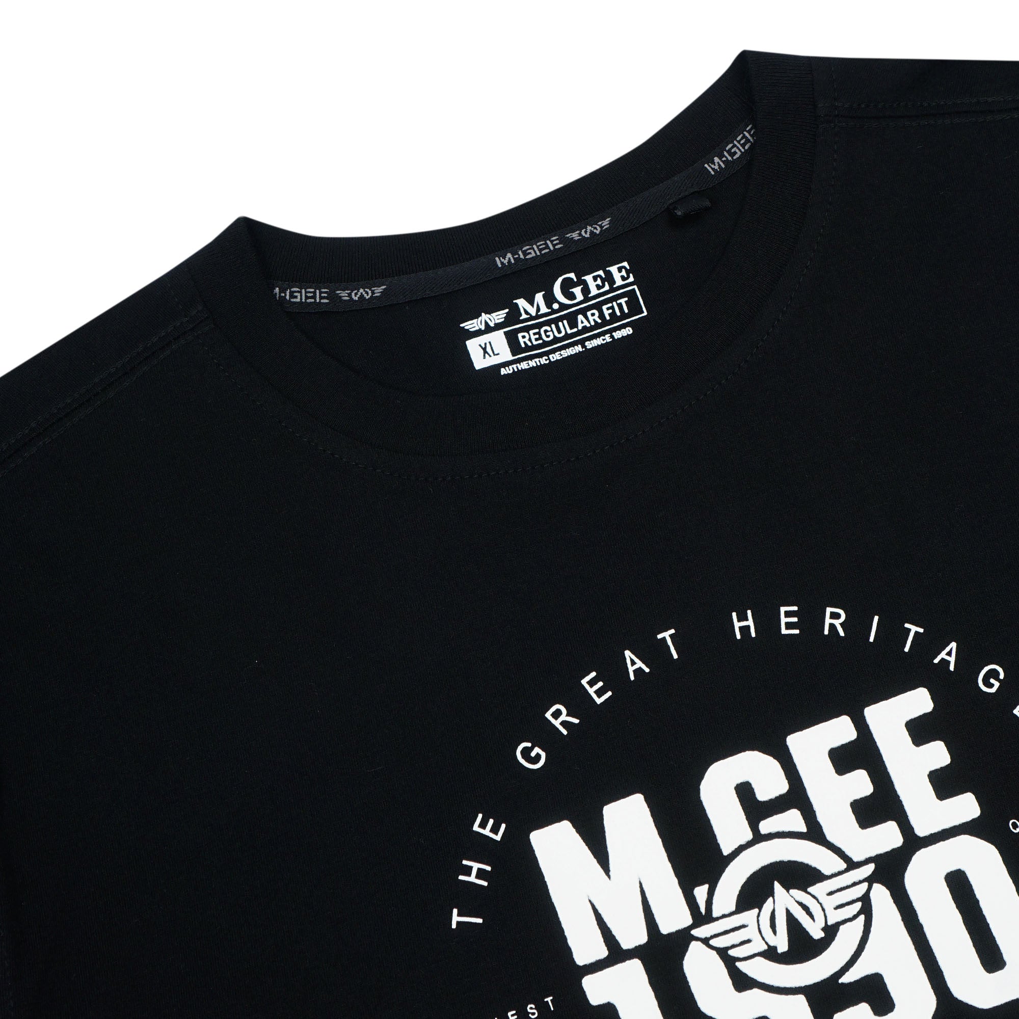 MGee Kaos Polos Pria Lengan Pendek M Gee Original OLIVER C129 Black