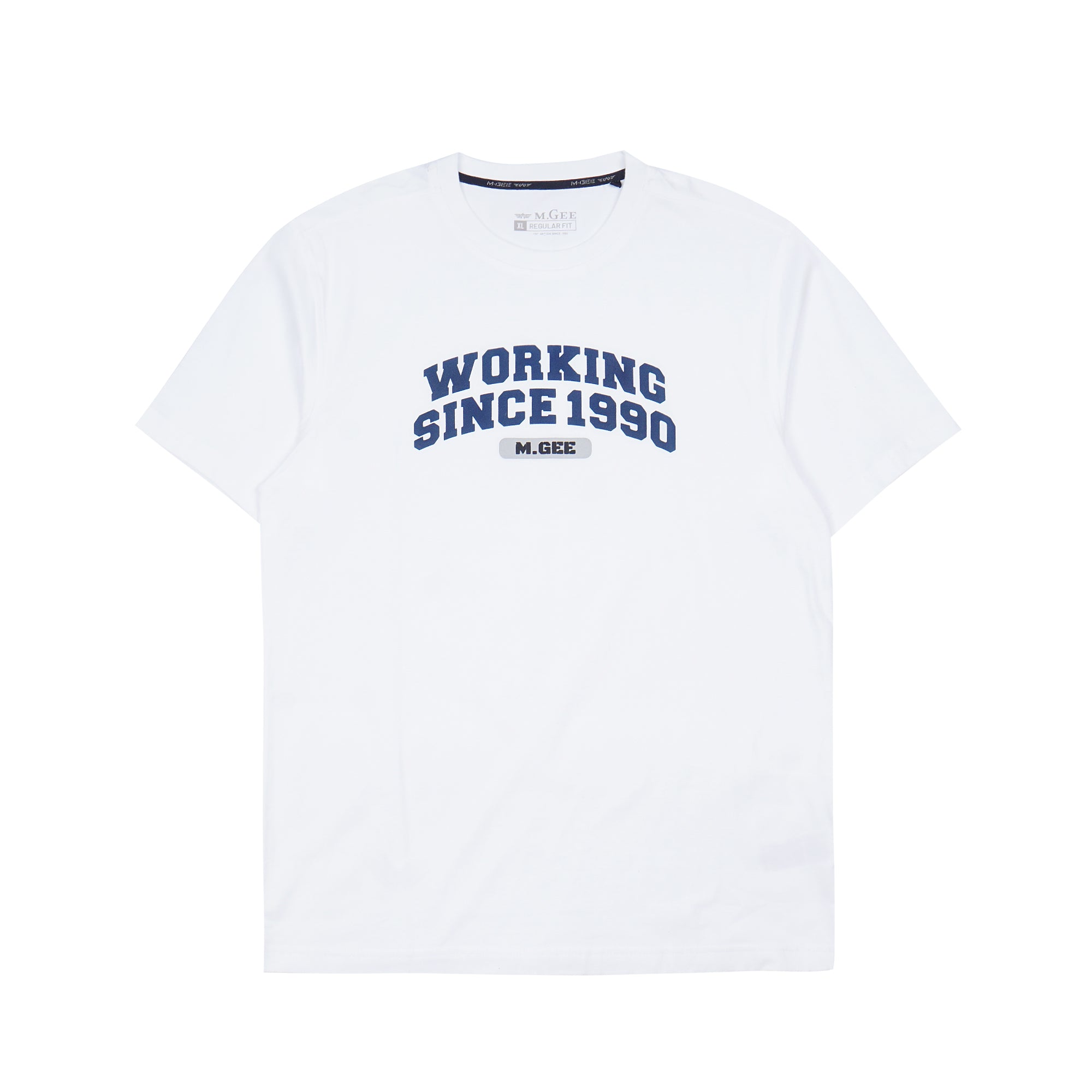 MGee Kaos Polos Pria Lengan Pendek M Gee Original OLIVER C130 White