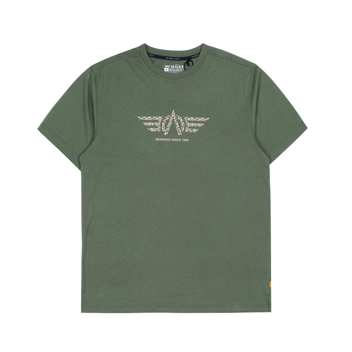 MGee Kaos Polos Lengan Pendek Pria M gee Oliver C132 Green