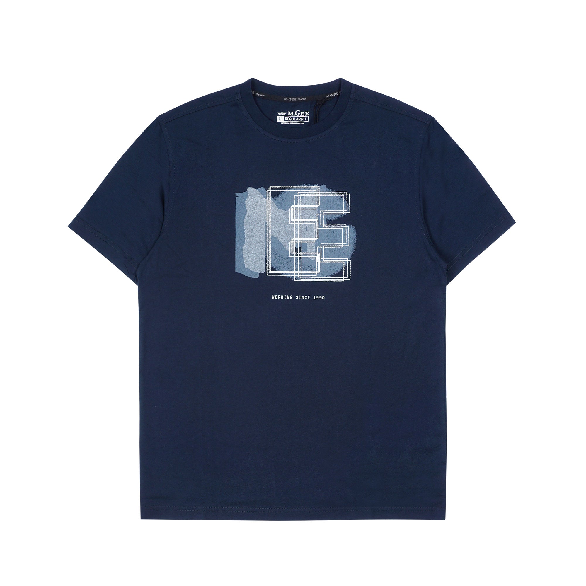 MGee Kaos Polos Pria Lengan Pendek M Gee OLIVER C137 Navy