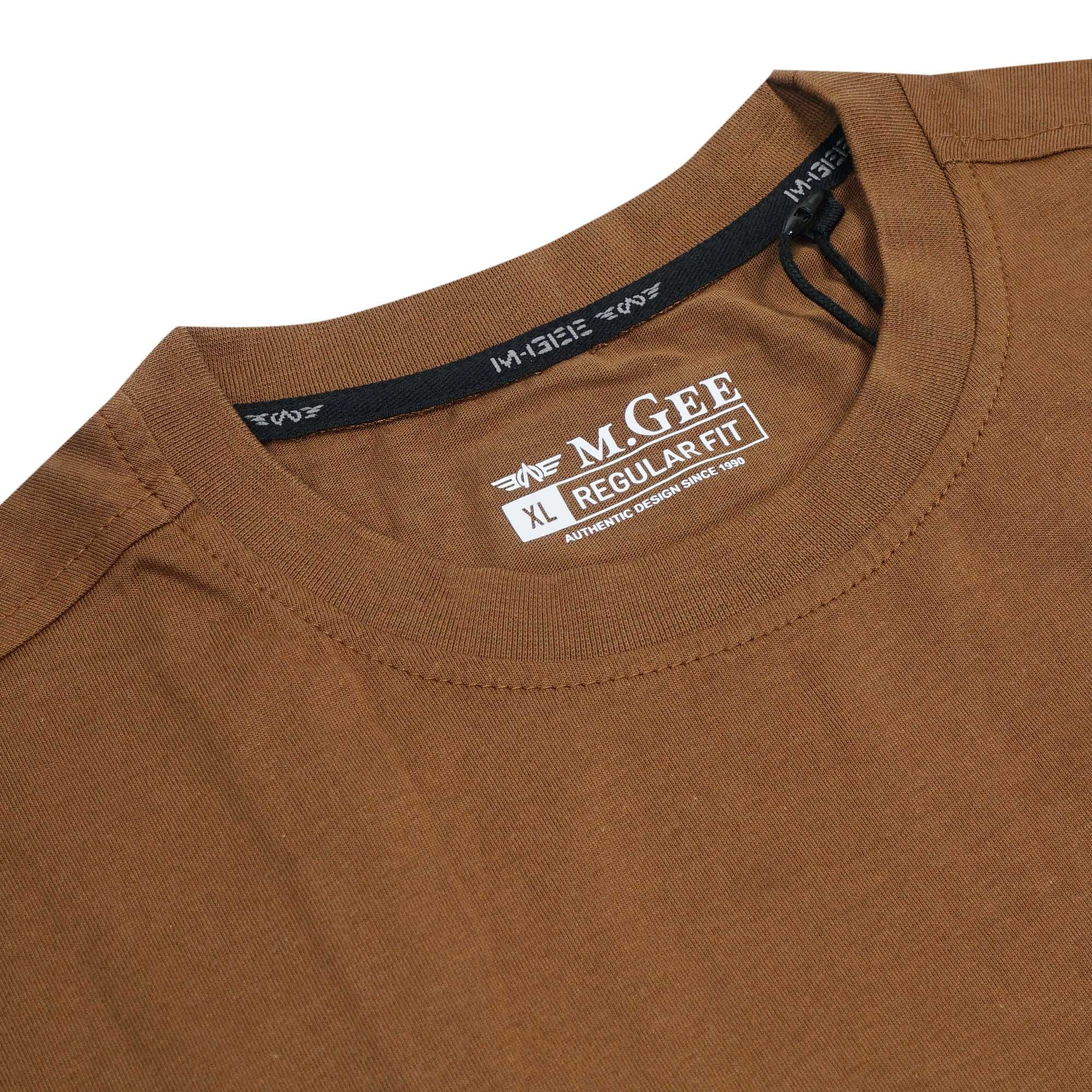 MGee Kaos Pria Lengan Pendek Polos M Gee Oliver C140 Brown