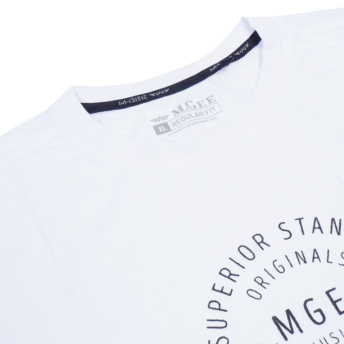 MGee Kaos Pria Lengan Pendek Polos M Gee Oliver C144 White