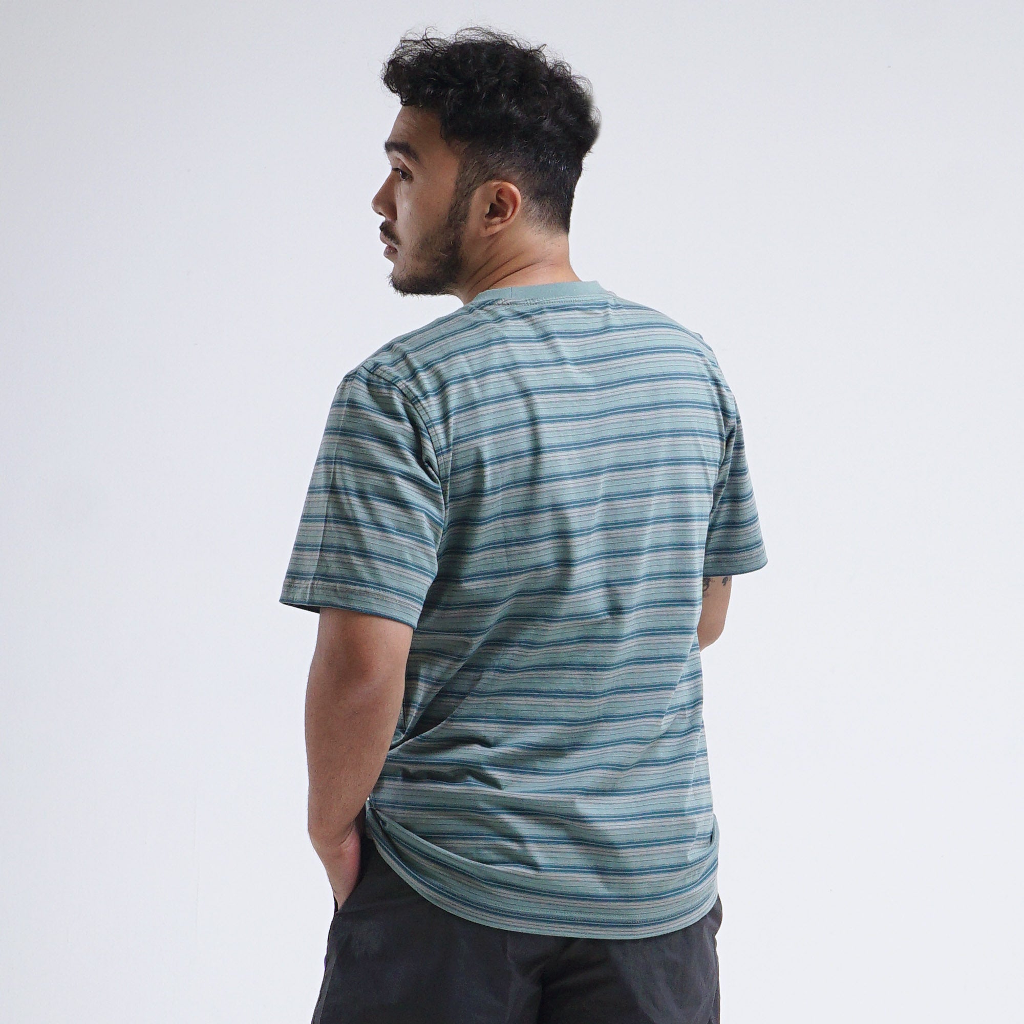 Striped T-shirt Oscar C003 Green