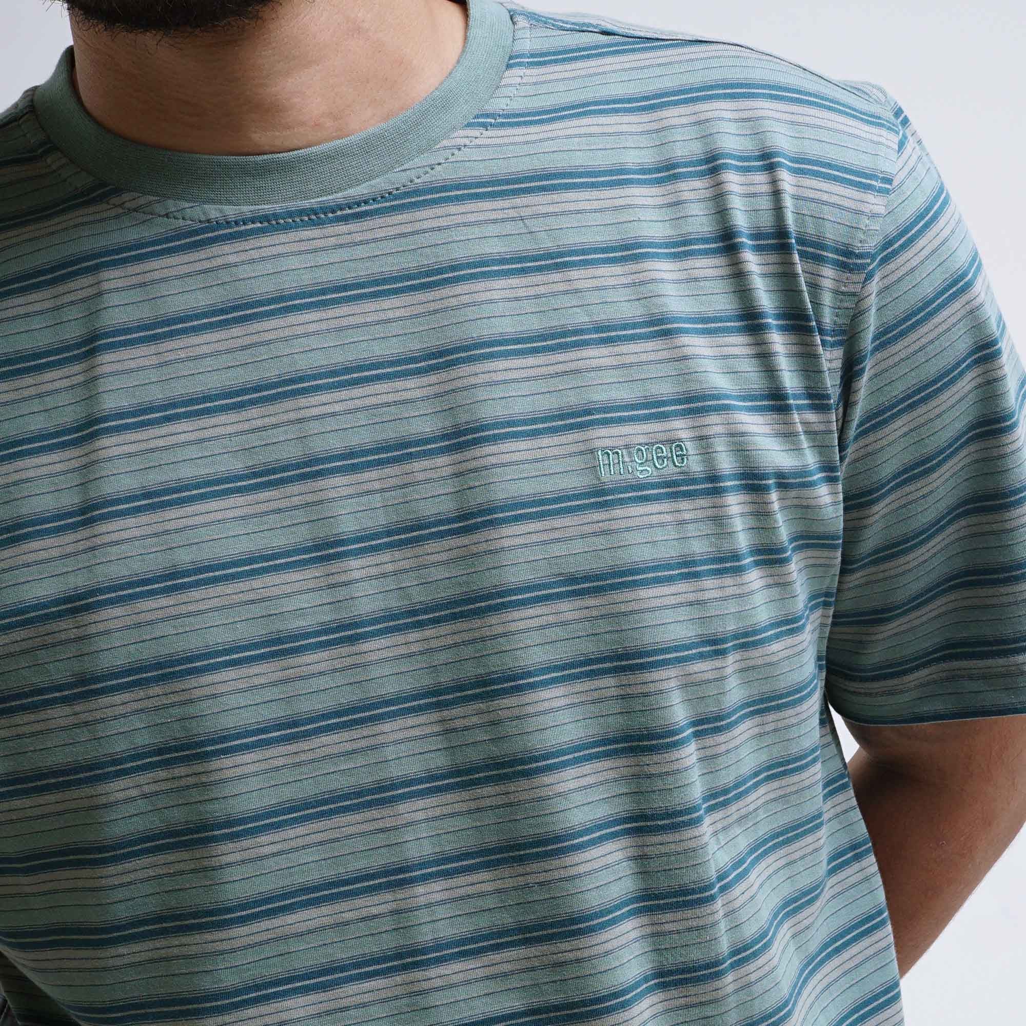 Striped T-shirt Oscar C003 Green
